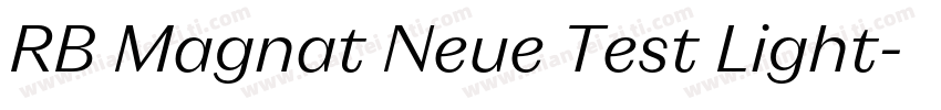 RB Magnat Neue Test Light字体转换